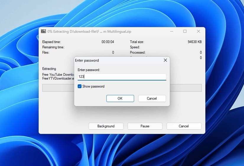 Enter the password. Usually the file password is 123 Free Download Enter the password. Usually, the file password is 123