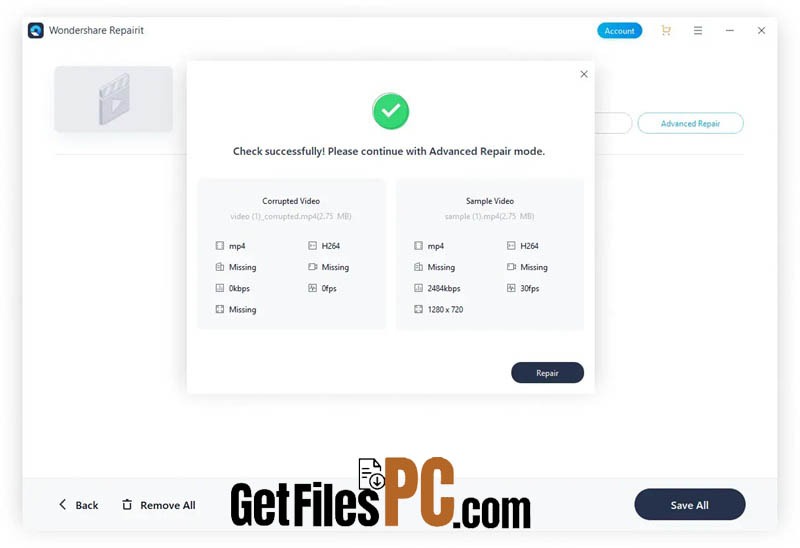 Wondershare Repairit 1 Free Download - GetFilesPC.com