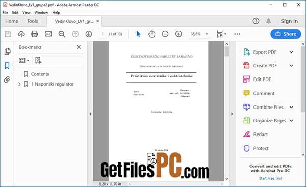 adobe acrobat reader dc 1 Free Download - GetFilesPC.com