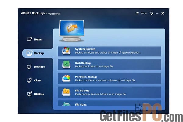 aomei backupper 2025 Free Download - GetFilesPC.com