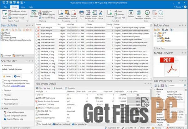 duplicate file detective GetFilesPC 1 1 Free Download - GetFilesPC.com