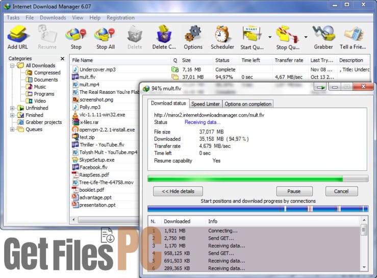 internet download manager 2 1 Free Download - GetFilesPC.com
