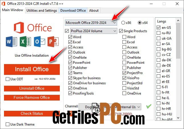office c2r 1 Free Download - GetFilesPC.com