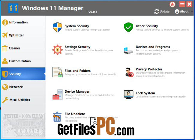 yamicsoft windows 11 manager 2 Free Download - GetFilesPC.com